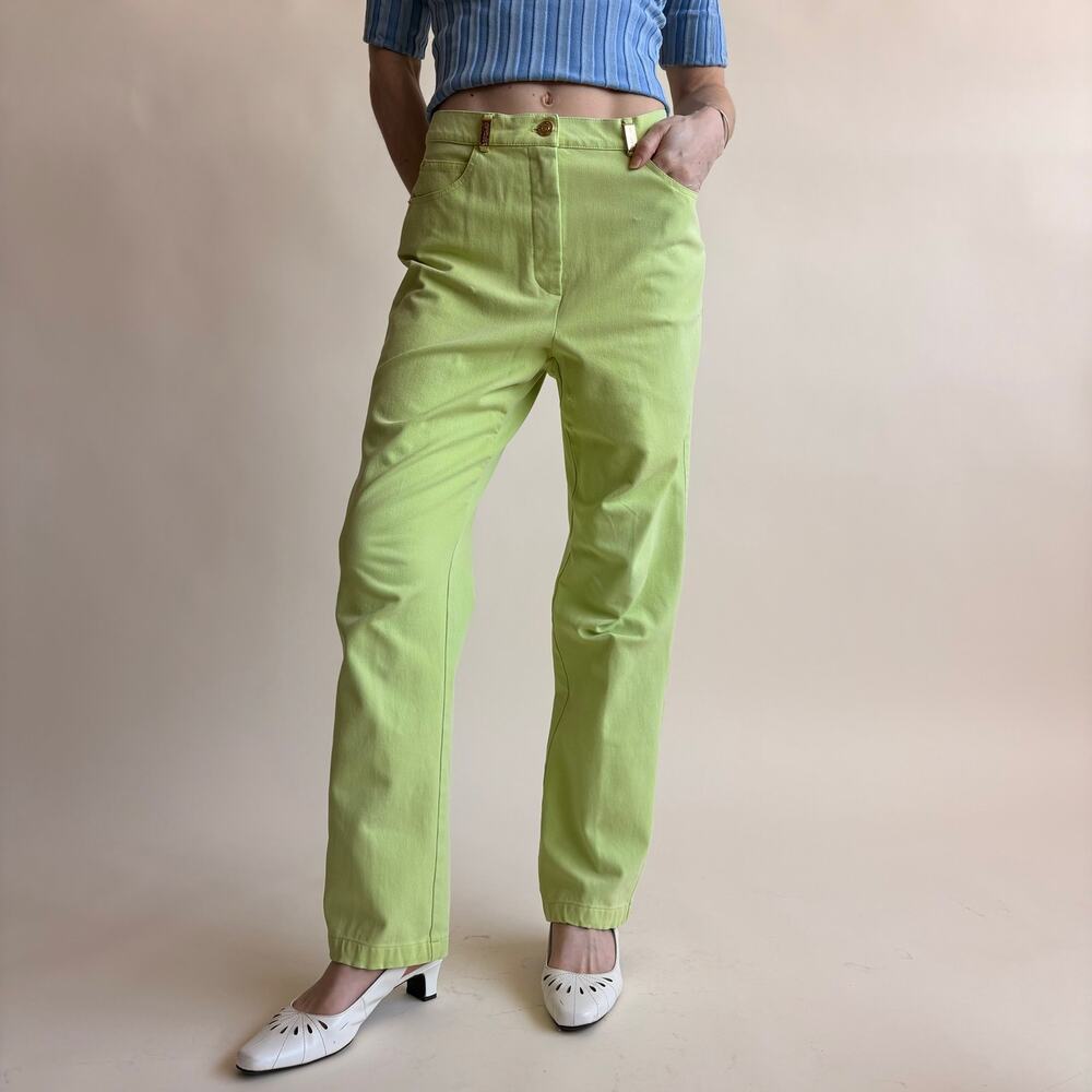 St. John Sport Essentials Lime Green Pants - Size 4